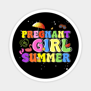 Pregnant Girl Summer Beach Pregnancy Announcement Gift for men women Magnet